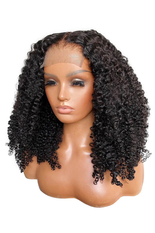 Deep Curly Virgin HD Closure Wig